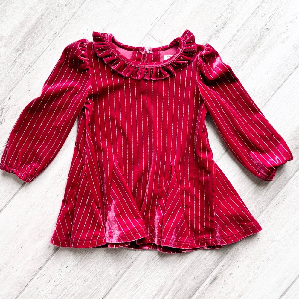 Habitual Red Velvet Dress - size 2T